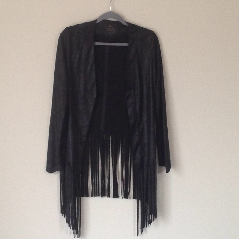 SW3 Bespoke BoHo Faux Suede Fringe Jacket